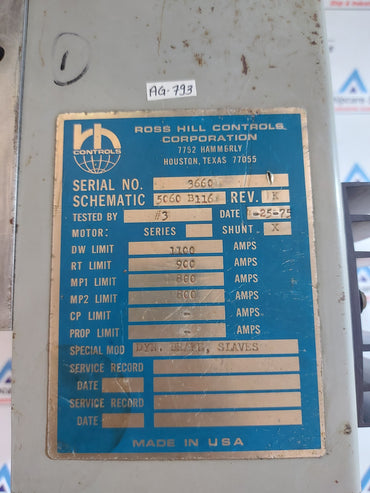 ROSS HILL 5060 B116 DC CONTROL MODULE