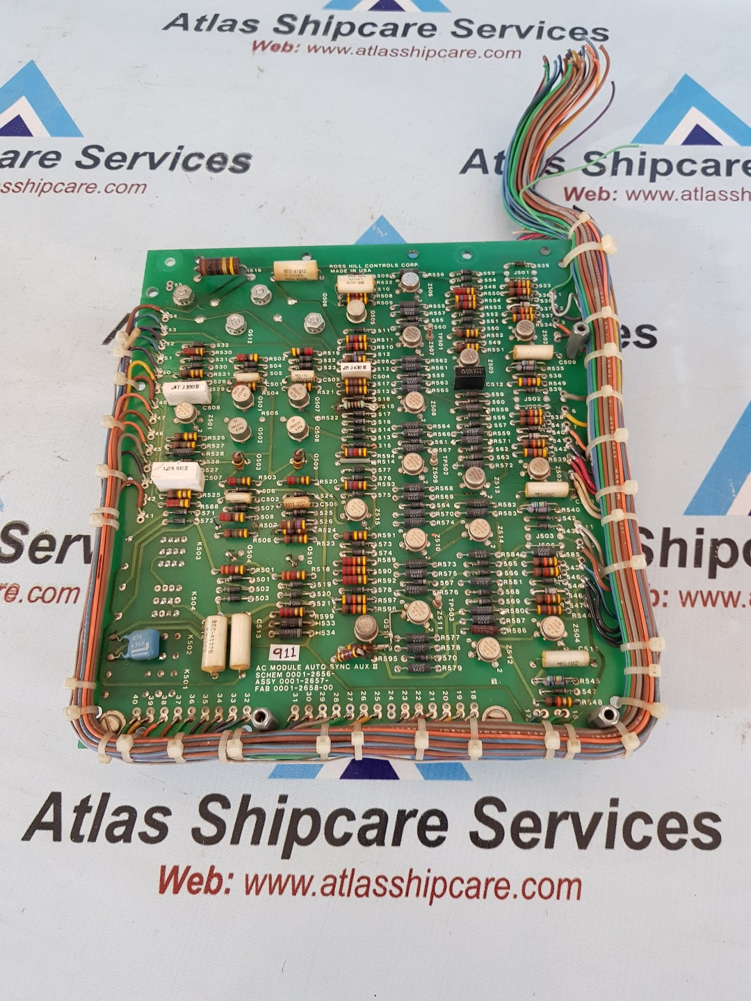 ROSS HILL CONTROLS 0001-2657 AC MODULE AUTO SYNC AUX II PCB CARD