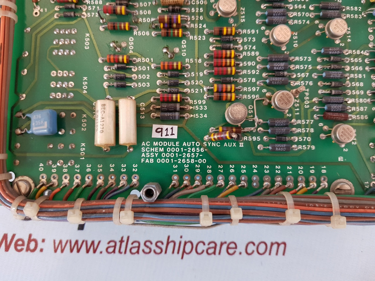 ROSS HILL CONTROLS 0001-2657 AC MODULE AUTO SYNC AUX II PCB CARD