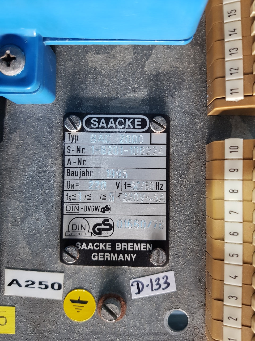 SAACKE BAC 2000 BURNER CONTROL UNIT