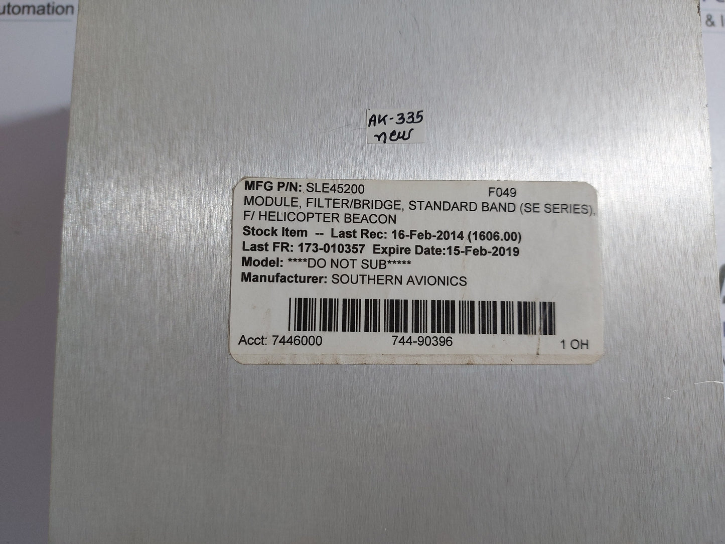 SAC SOUTHERN AVIONICS COMPANY SLE45200 FILTER BRIDGE MODULE