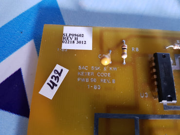 SAC SSK & KW PW8 96 PCB CARD SLP09602 REV.H 02218 3012