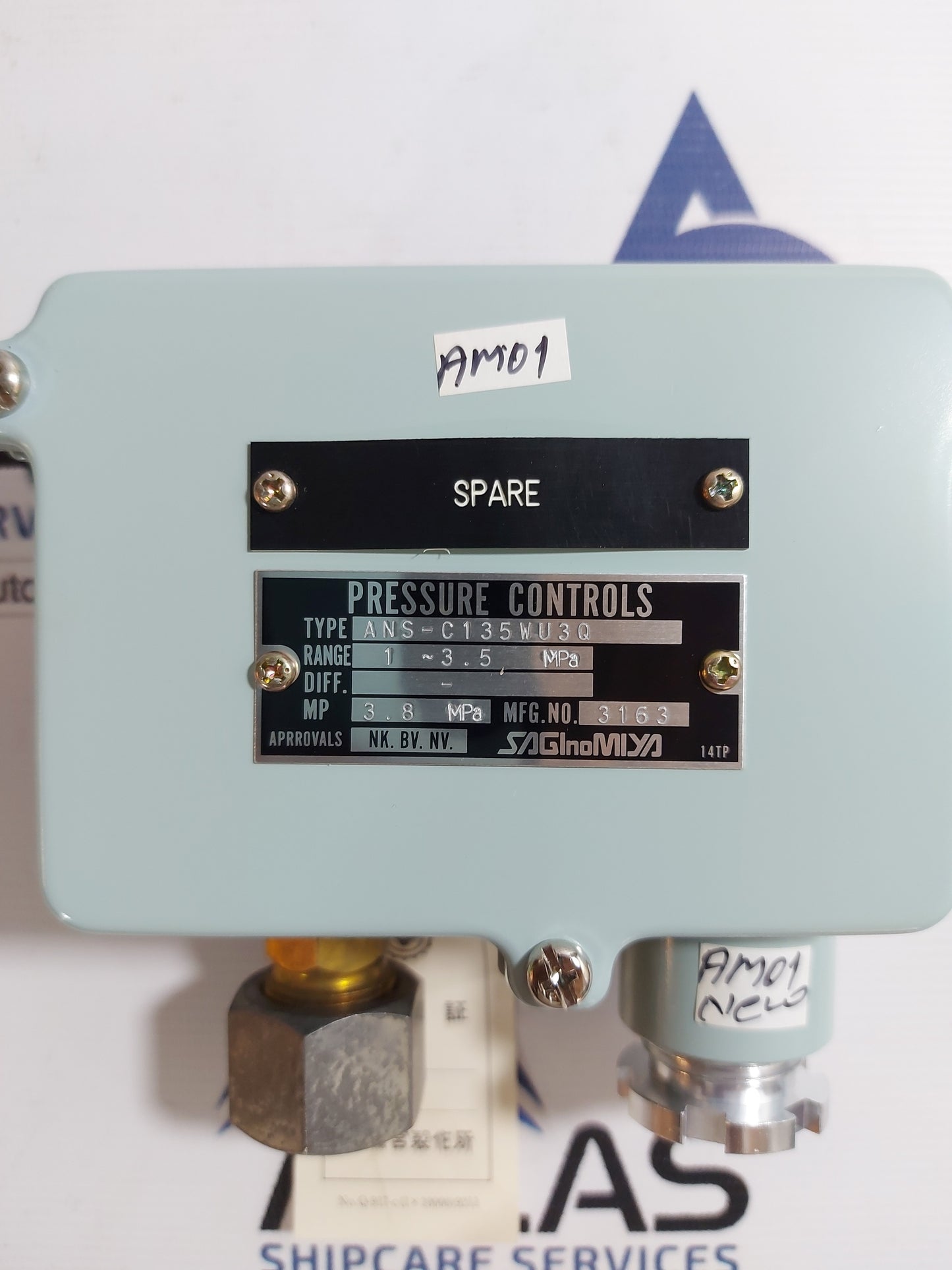 SAGINOMIYA ANS-C135WU3Q PRESSURE SWITCH 1~3.5 MPa