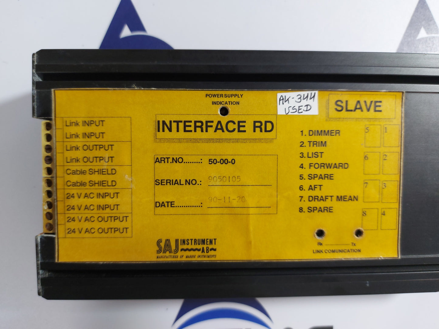 SAJ INSTRUMENT 50-00-0 INTERFACE RD 91050105