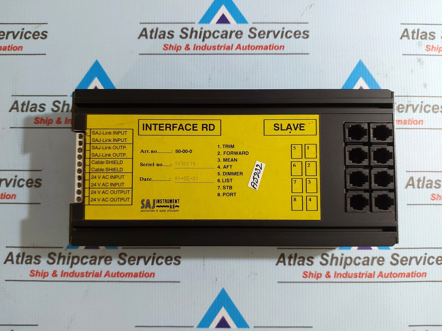 SAJ INSTRUMENTS 50-00-0 INTERFACE RD 91050116