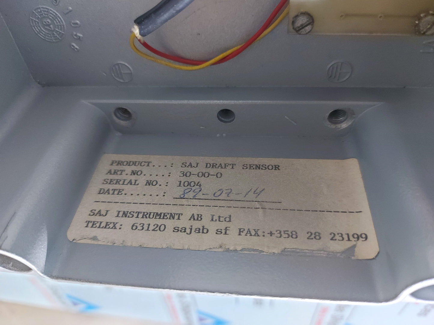 SAJ INSTRUMENT SAJ-DRAFT SENSOR 30-00-0