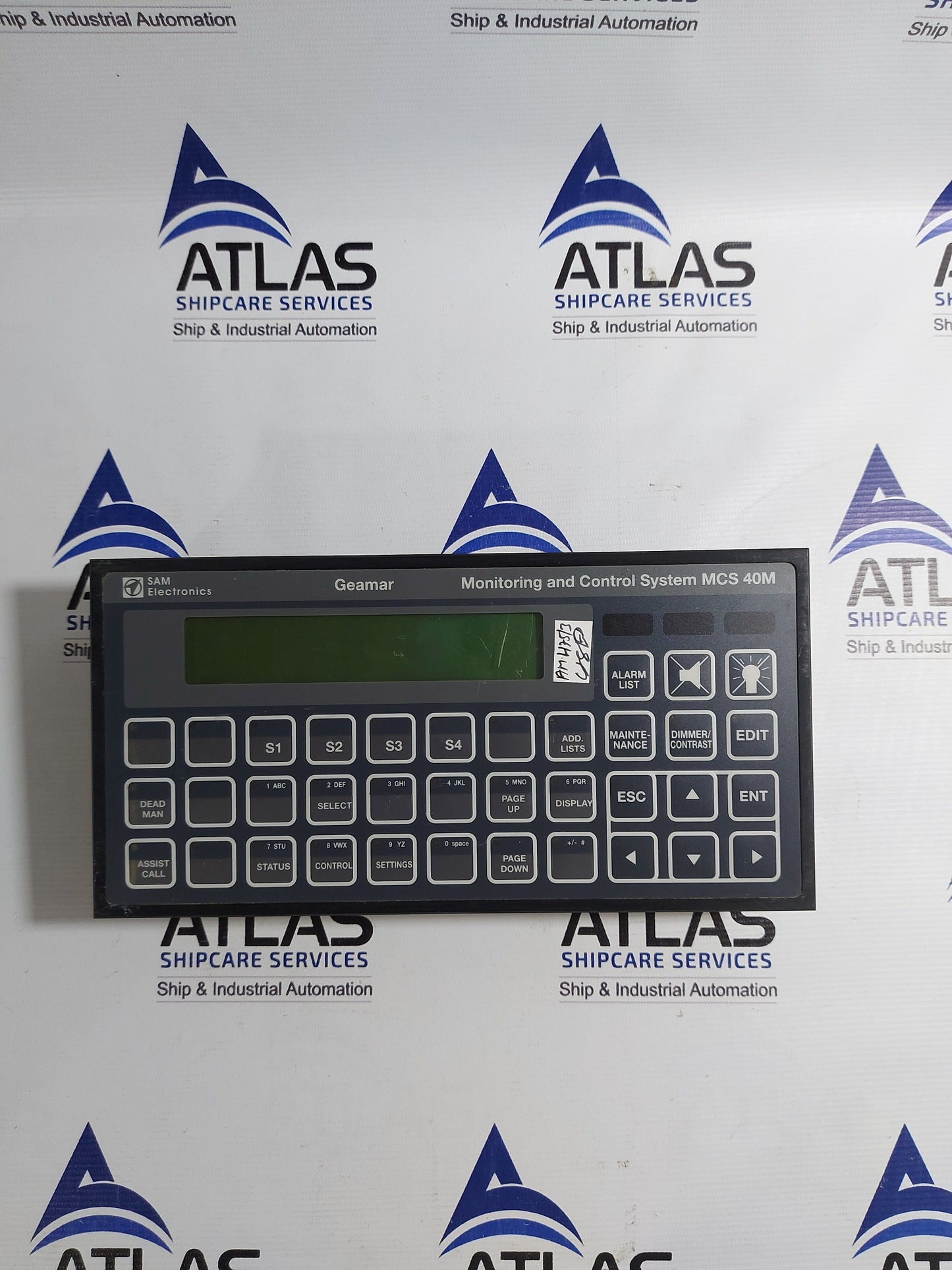SAM ELECTRONICS MCS 40M GEAMAR MONITORING AND CONTROL SYSTEM 962.006.400/G REV.D
