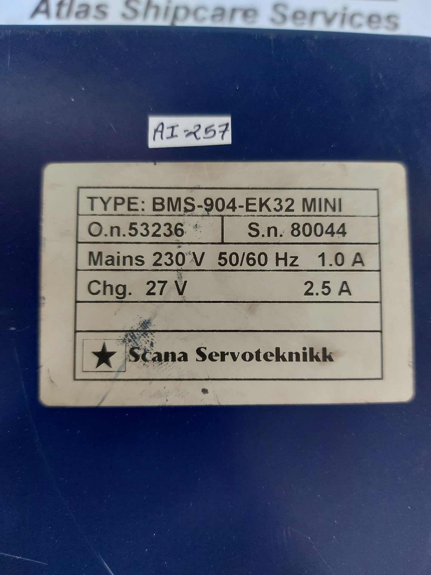 SCANA SERVOTEKNIKK BMS-904 mini E4 FIRE ALARM PANEL