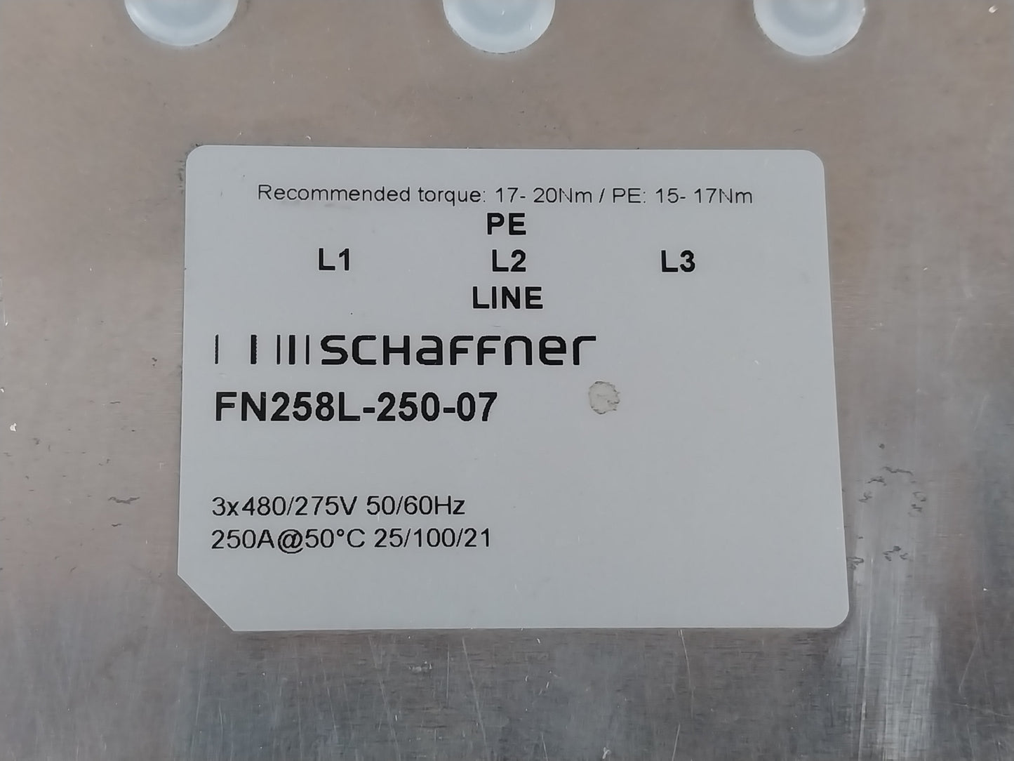 SCHAFFNER FN258L-250-07 DRIVER CONVERTER 480/275V