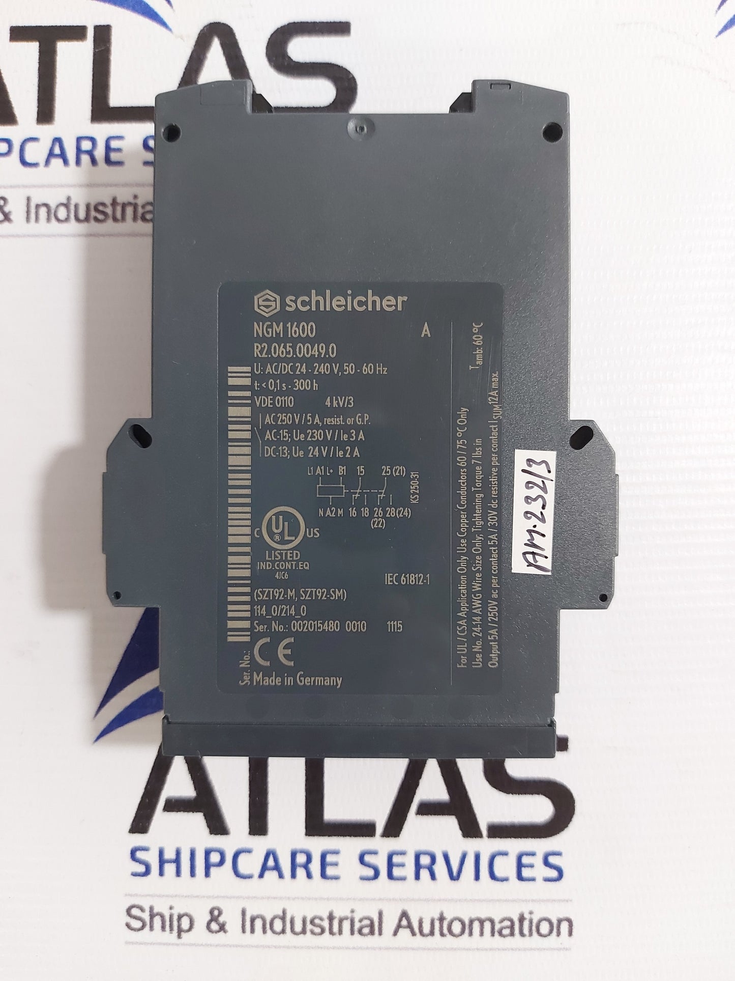 SCHLEICHER NGM 1600 MULTI-FUNCATION MULTI-RANGE TIMER RELAY R2.065.0049.0