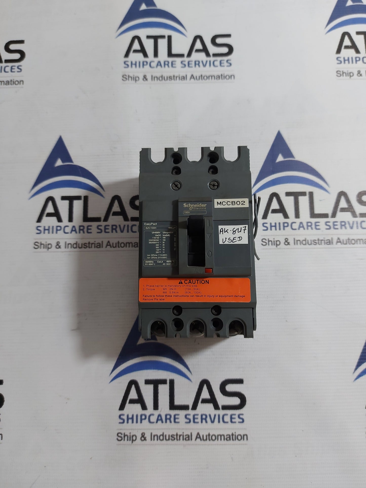 SCHNEIDER ELECTRIC EASYPACT EZC100H CIRCUIT BREAKER 3 POLE 100A