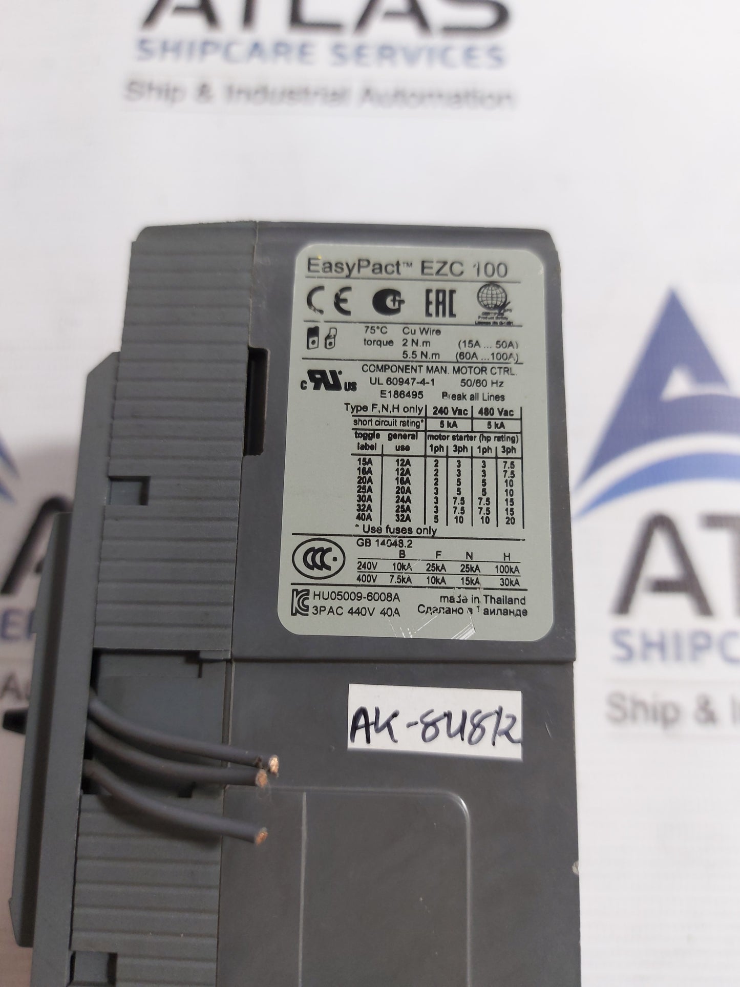 SCHNEIDER ELECTRIC EASYPACT EZC100H CIRCUIT BREAKER 3 POLE 40A