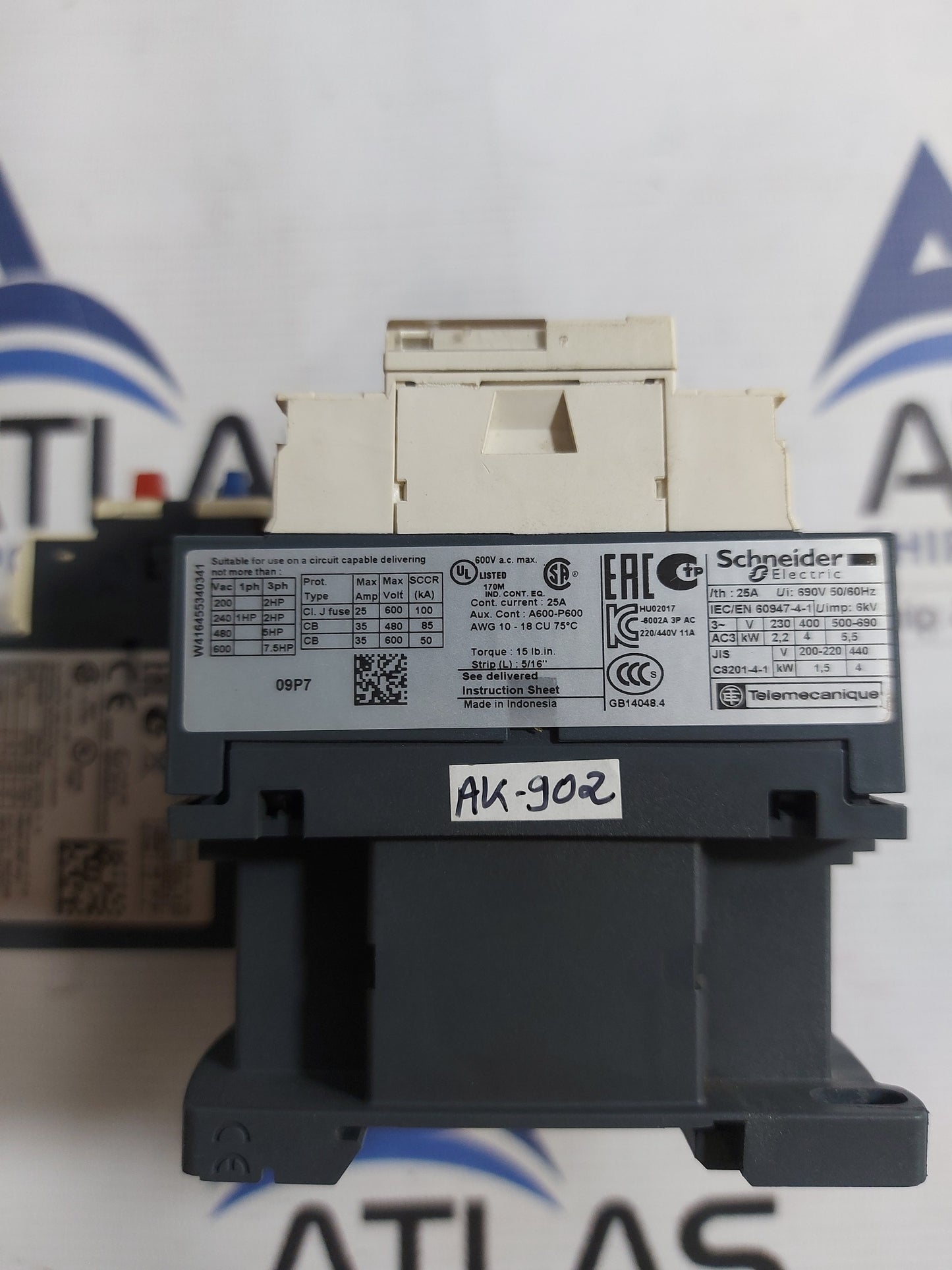 SCHNEIDER ELECTRIC LC1-D09 CONTACTOR 25A 690V