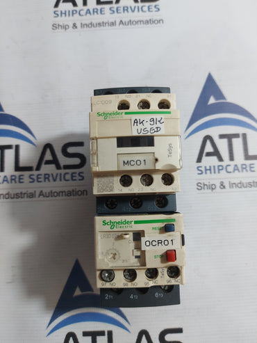 SCHNEIDER ELECTRIC LC1D09 25A CONTACTOR WITH LR3D 076 OVERLOAD RELAY