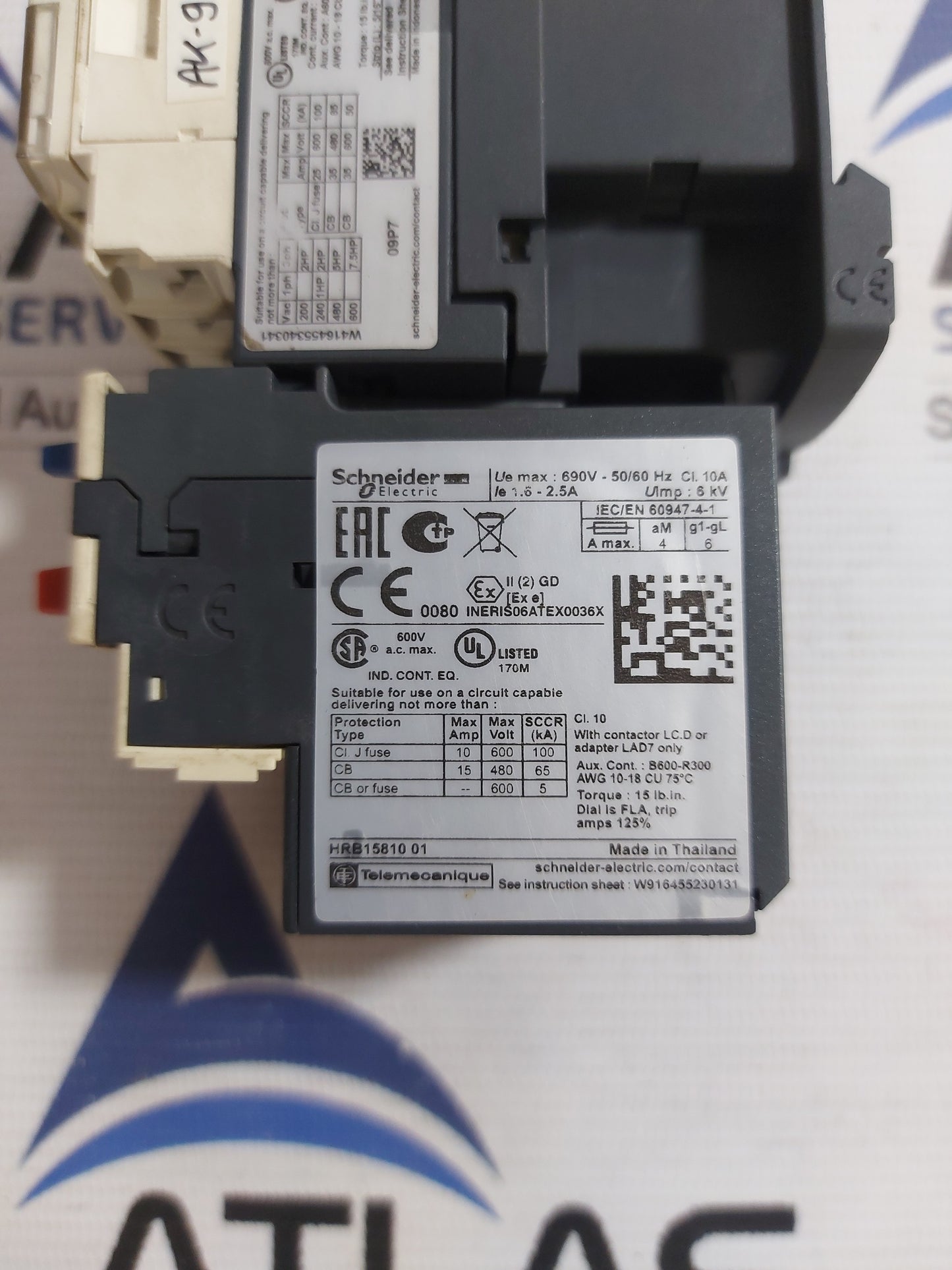 SCHNEIDER ELECTRIC LC1D09 25A CONTACTOR WITH LR3D 076 OVERLOAD RELAY