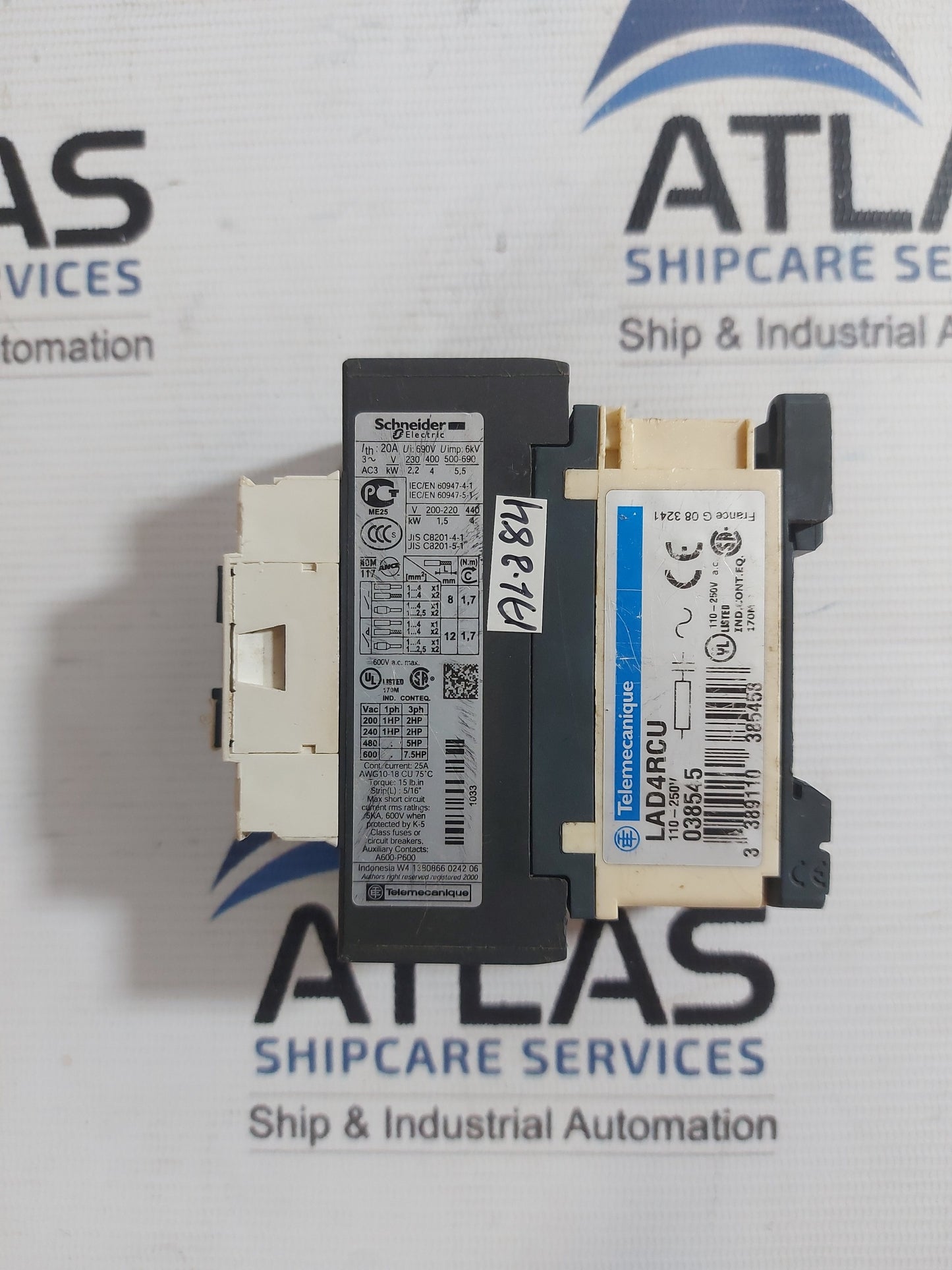 SCHNEIDER ELECTRIC LC1D098 CONTACTOR 20A 690V
