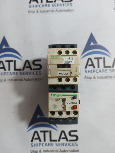 SCHNEIDER ELECTRIC LC1 D09 CONTACTOR WITH LR3D 166 OVERLOAD RELAY