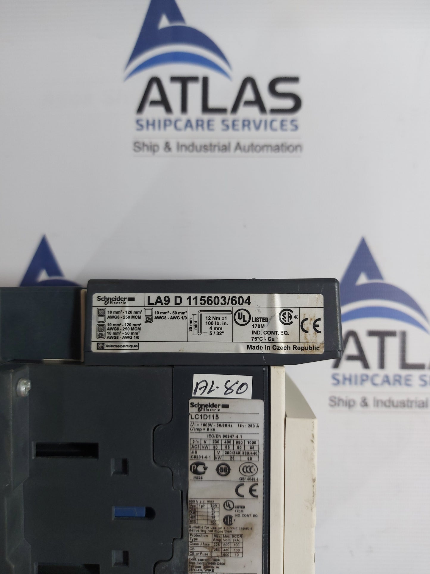 SCHNEIDER ELECTRIC LC1D115 CONTACTOR 250A 1000V
