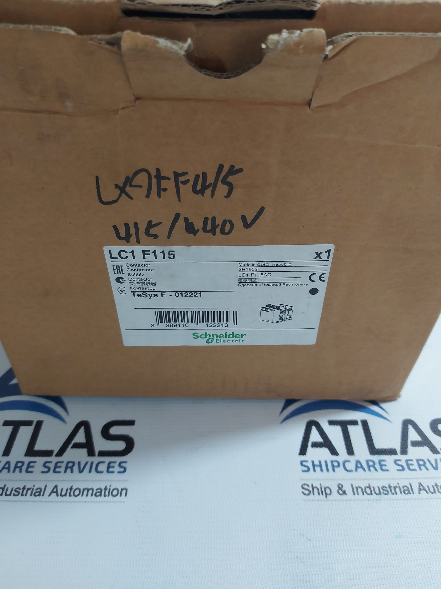 SCHNEIDER ELECTRIC LC1F115 CONTACTOR 200A 1000V