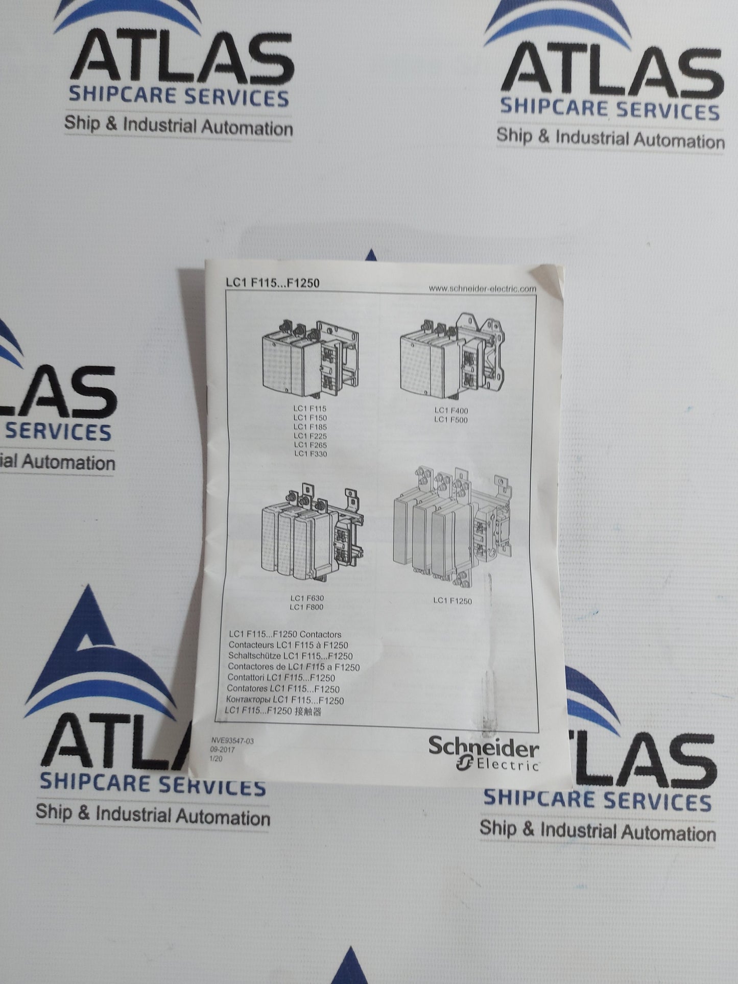 SCHNEIDER ELECTRIC LC1F115 CONTACTOR 200A 1000V