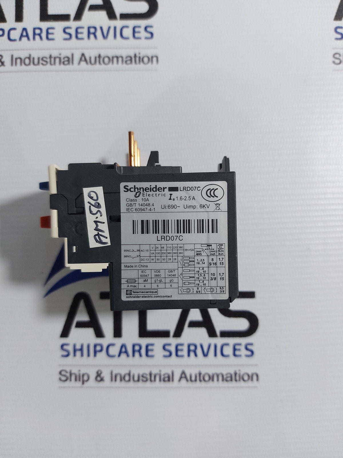 SCHNEIDER ELECTRIC LRD07C TeSys THERMAL OVERLOAD RELAY 1.6-2.5A