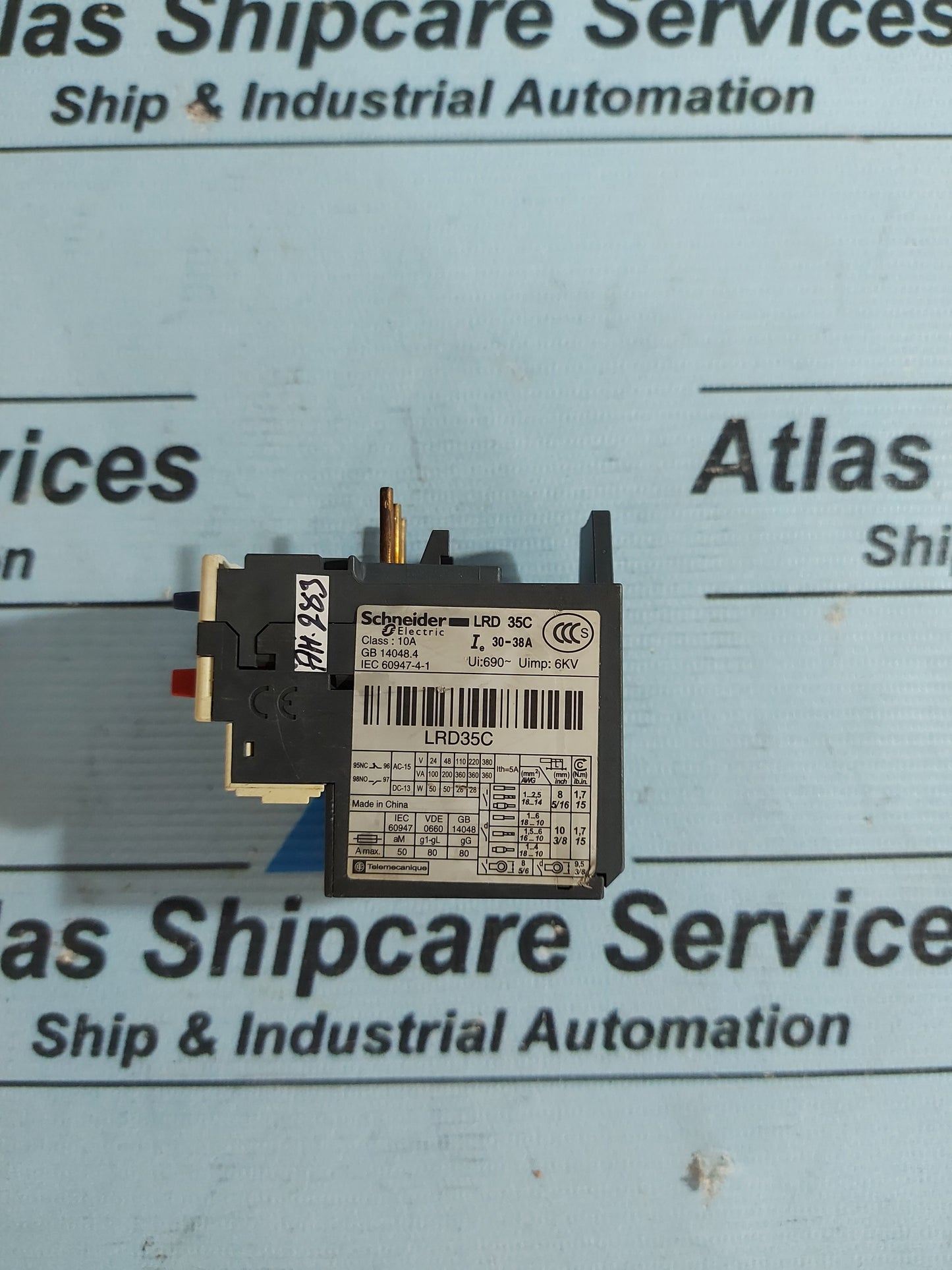 SCHNEIDER ELECTRIC LRD 35C THERMAL OVERLOAD RELAY 30-38A