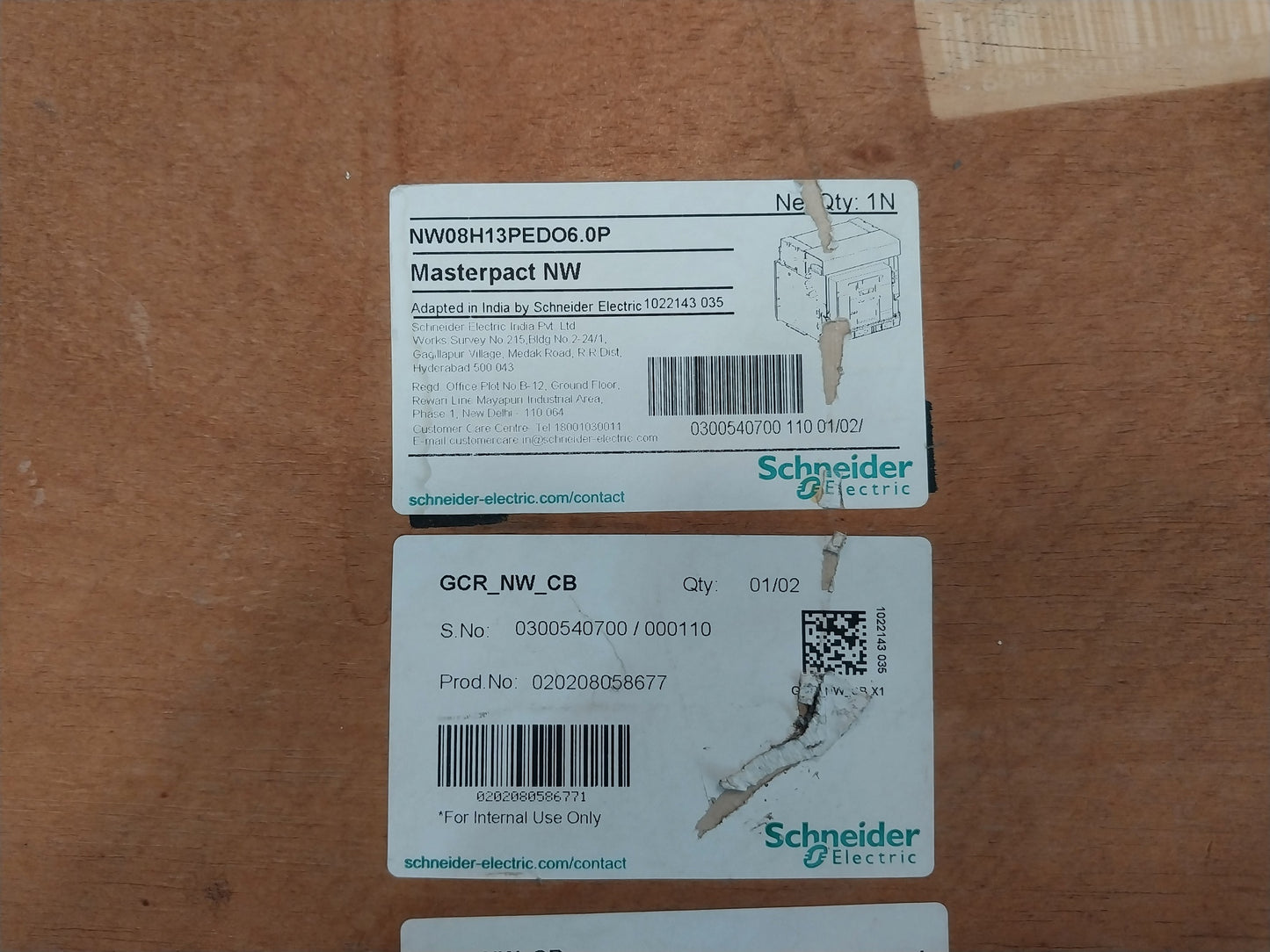SCHNEIDER ELECTRIC NW08 H1 MASTERPACT CIRCUIT BREAKER 800A 3 POLE
