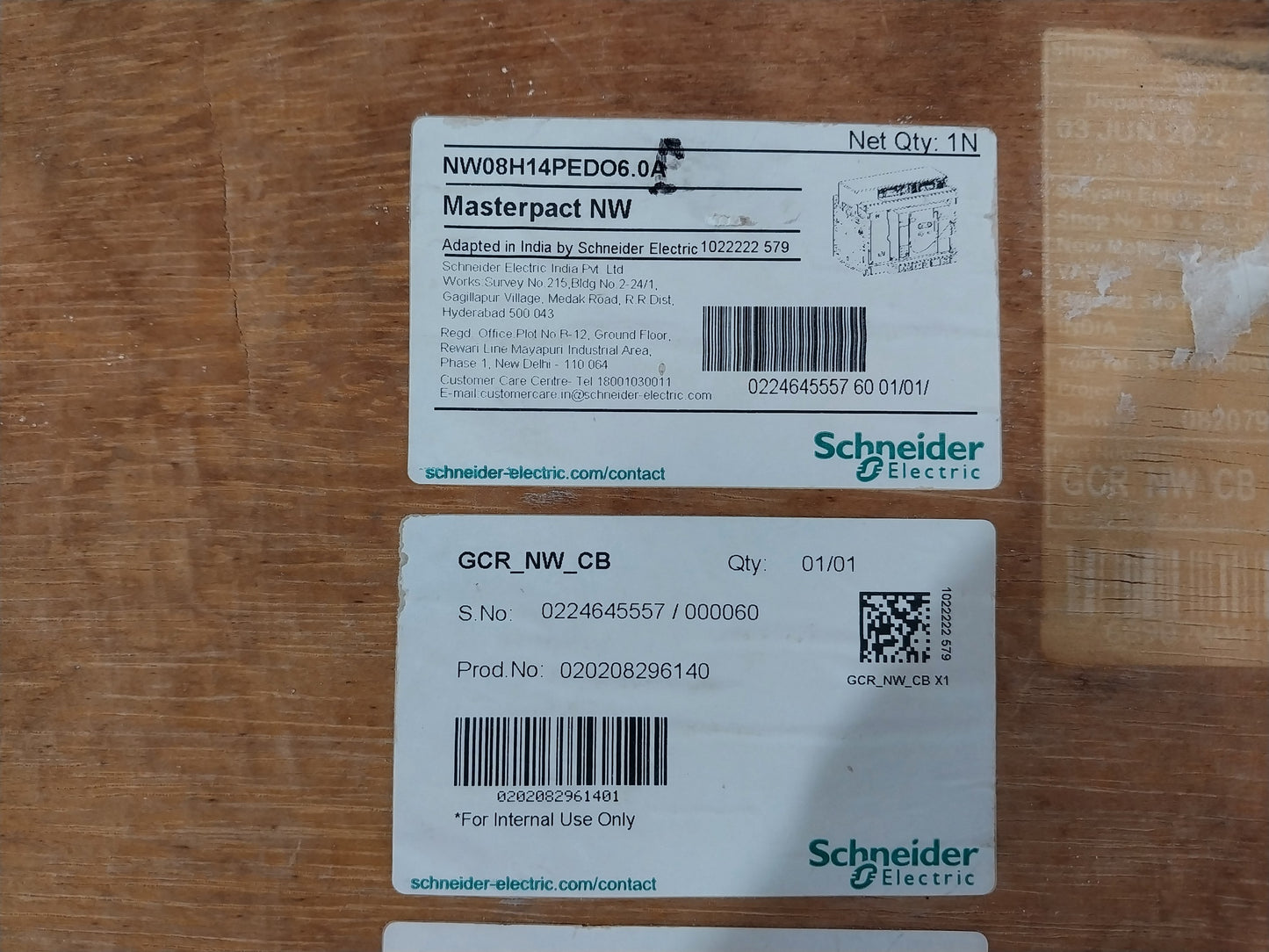 SCHNEIDER ELECTRIC NW08 H1 MASTERPACT CIRCUIT BREAKER 800A 4 POLE