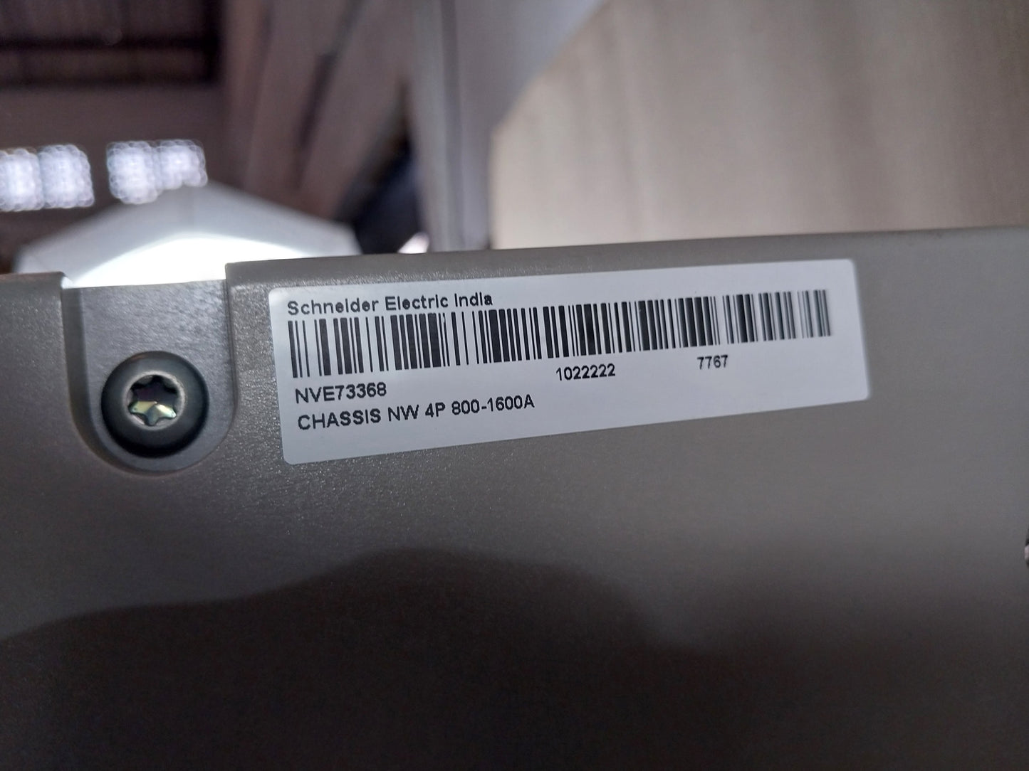 SCHNEIDER ELECTRIC NW08 H1 MASTERPACT CIRCUIT BREAKER 800A 4 POLE