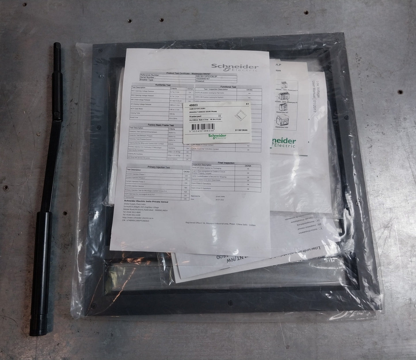 SCHNEIDER ELECTRIC NW16 H1 MASTERPACT CIRCUIT BREAKER 1600A 3 POLE