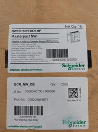 SCHNEIDER ELECTRIC NW16 H1 MASTERPACT CIRCUIT BREAKER 1600A 3 POLE