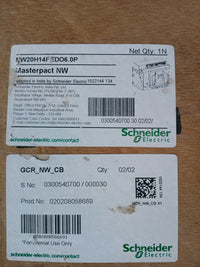 SCHNEIDER ELECTRIC NW20 H1 MASTERPACT CIRCUIT BREAKER 2000A 4 POLE
