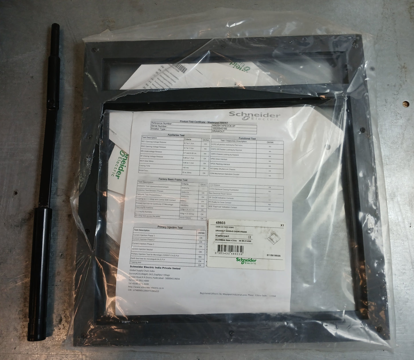 SCHNEIDER ELECTRIC NW25 H1 MASTERPACT CIRCUIT BREAKER 2500A 4 POLE
