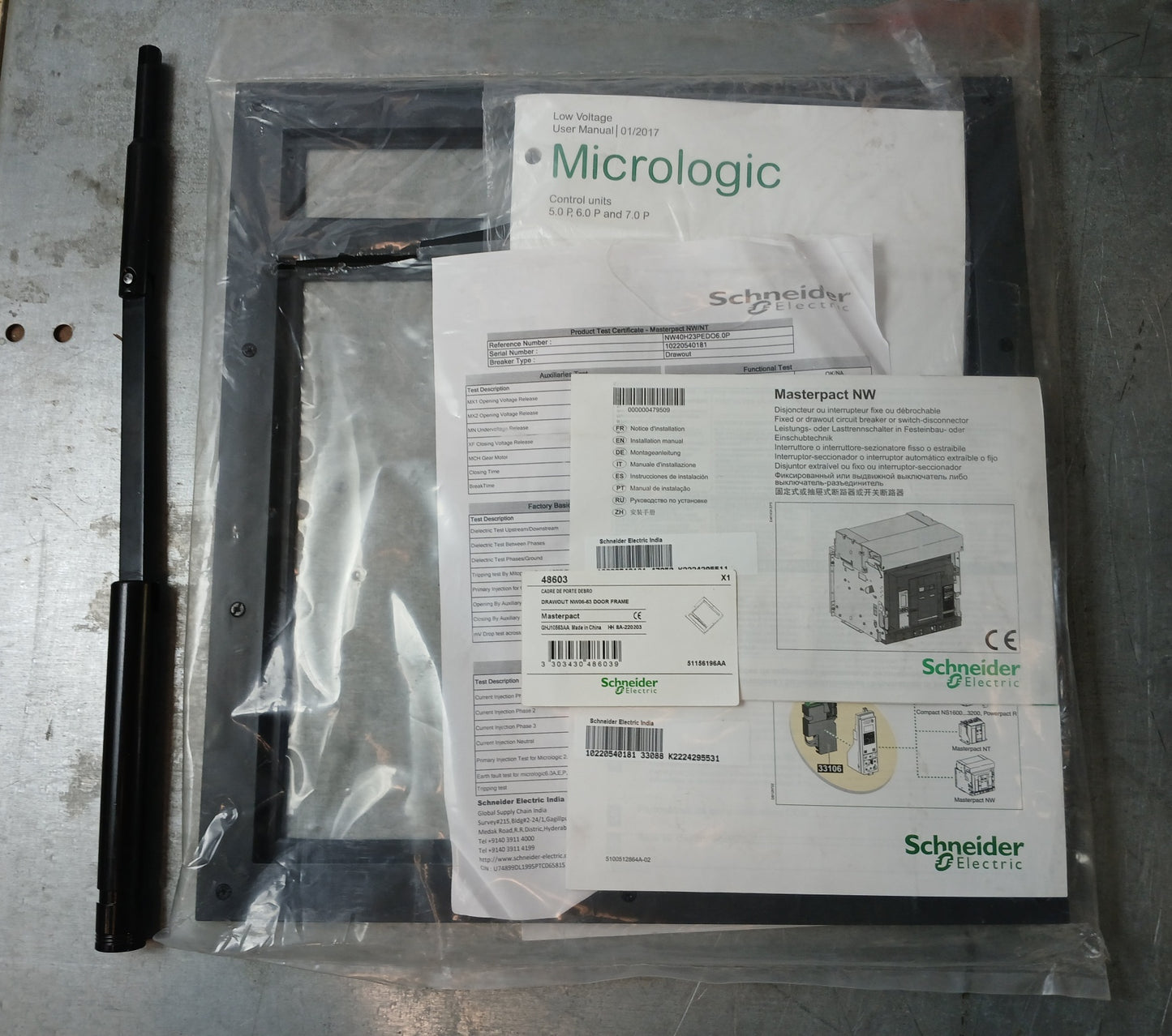 SCHNEIDER ELECTRIC NW40 H2 MASTERPACT AIR CIRCUIT BREAKER 4000A 3 POLE