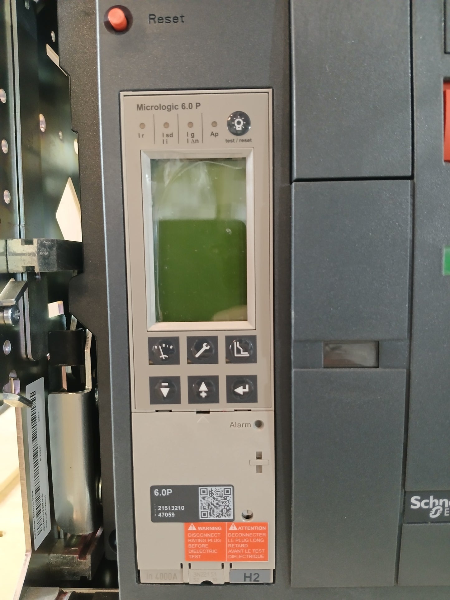 SCHNEIDER ELECTRIC NW40 H2 MASTERPACT AIR CIRCUIT BREAKER 4000A 3 POLE