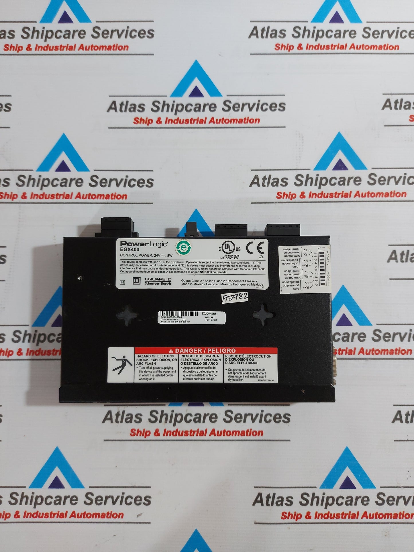 SCHNEIDER ELECTRIC SQUARE D EGX400 POWERLOGIC ETHERNET GATEWAY