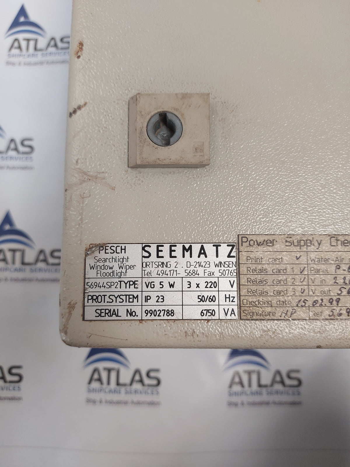 SEEMATZ VG 5W PESCH SEARCHLIGHT WINDOW WIPER FLOODLIGHT PANEL