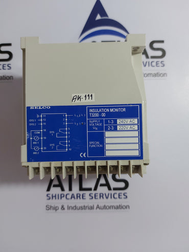 SELCO T3200 INSULATION MONITOR T3200-00 240VAC