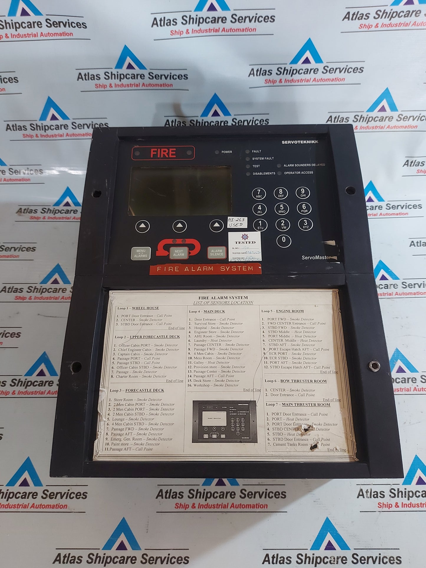 SERVOTEKNIKK SERVOMASTER C8 E FIRE ALARM SYSTEM