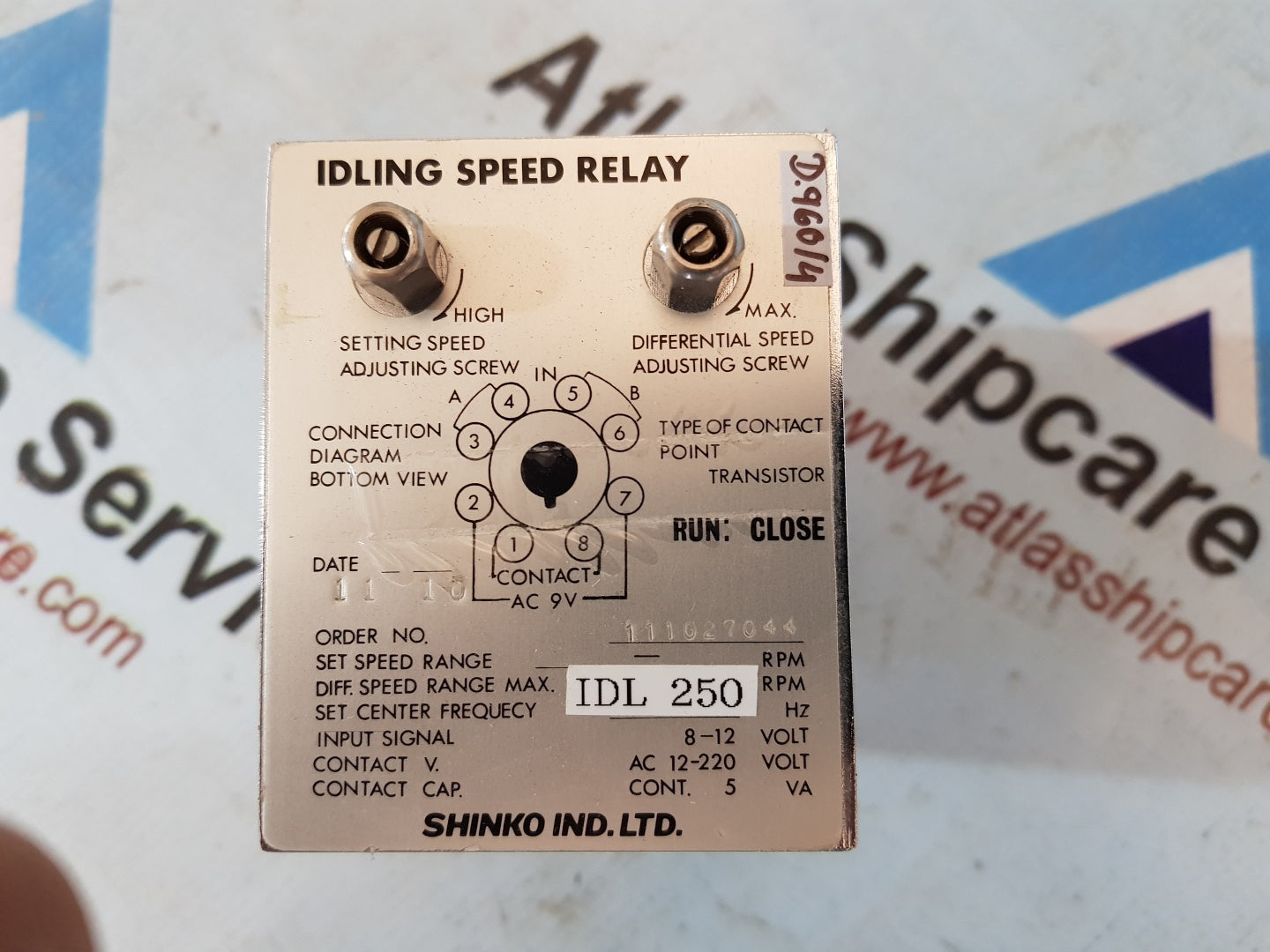 SHINKO IDL250 IDLING SPEED RELAY – Atlas Shipcare Services