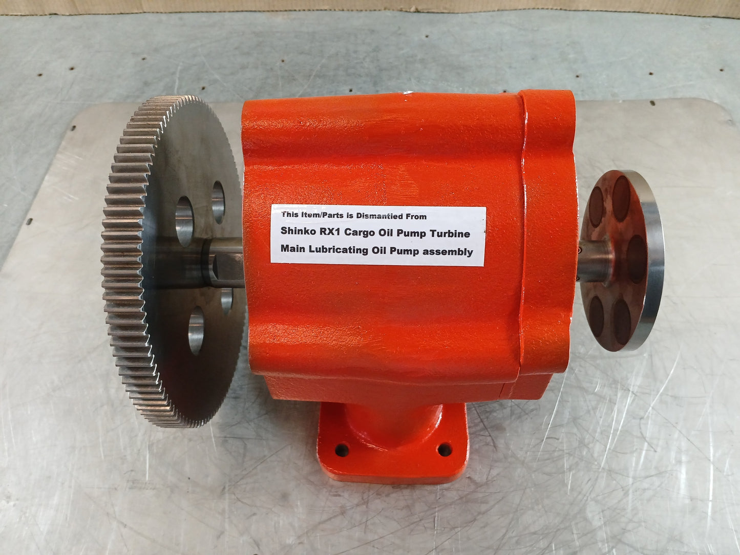 SHINKO RX1 CARGO OIL PUMP TURBINE MAIN LUBRICATING OIL PUMP ASSEMBLY