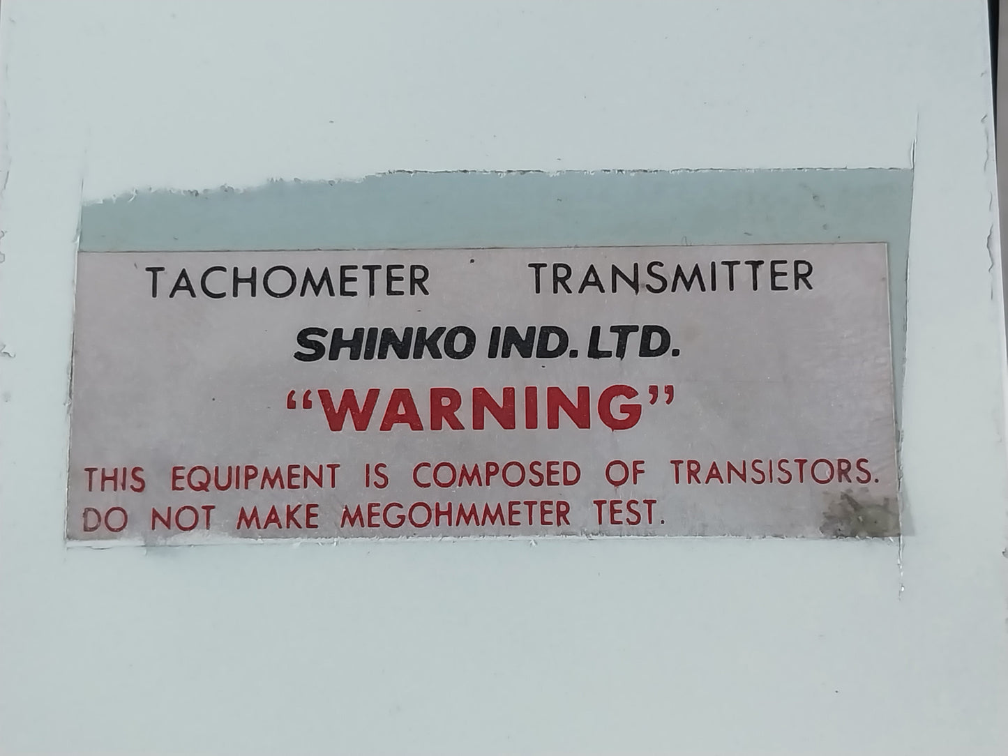 SHINKO TACHOMETER TRANSMITTER