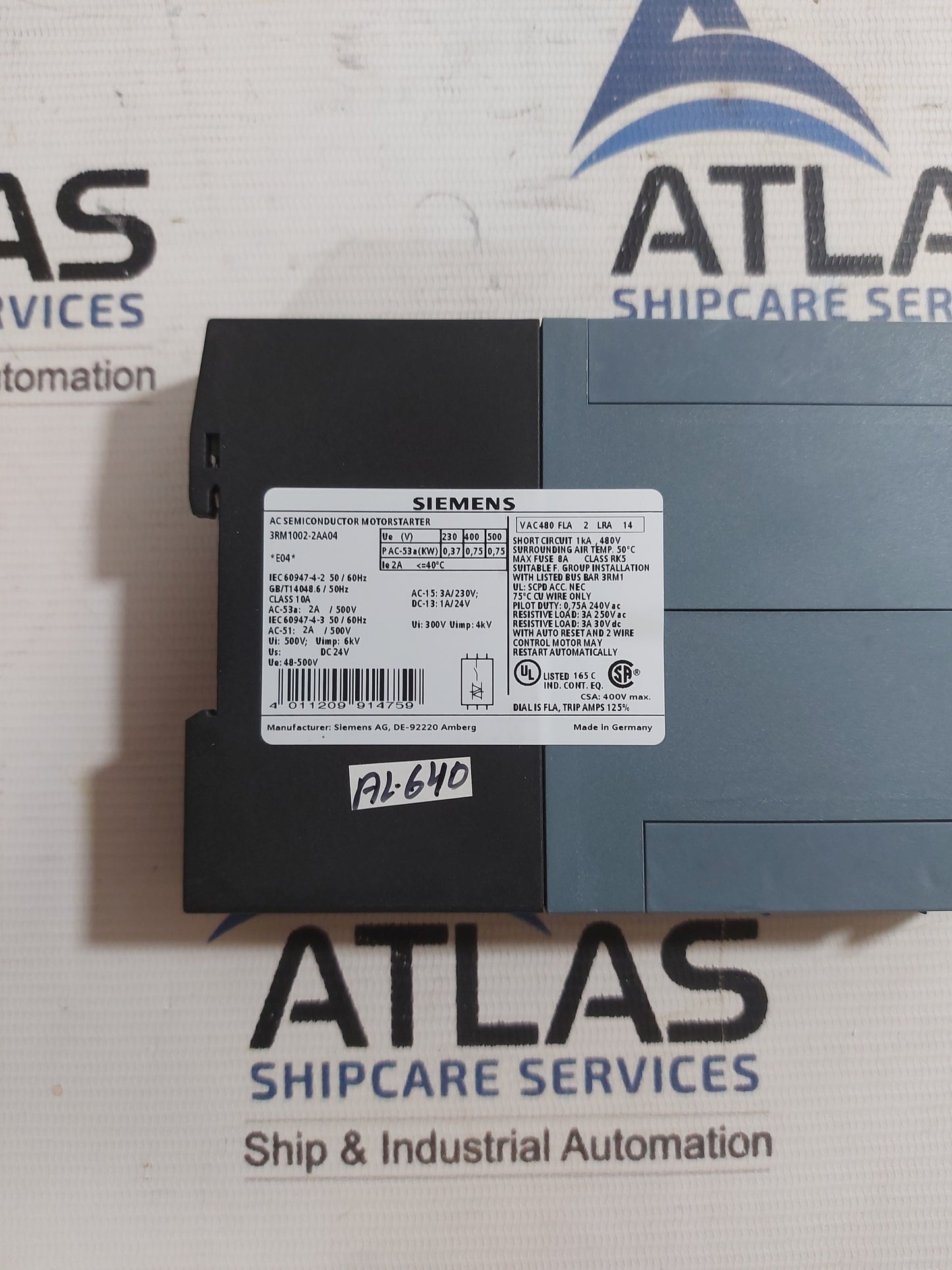 SIEMENS 3RM1002-2AA04 AC SEMICONDUCTOR MOTORSTARTER