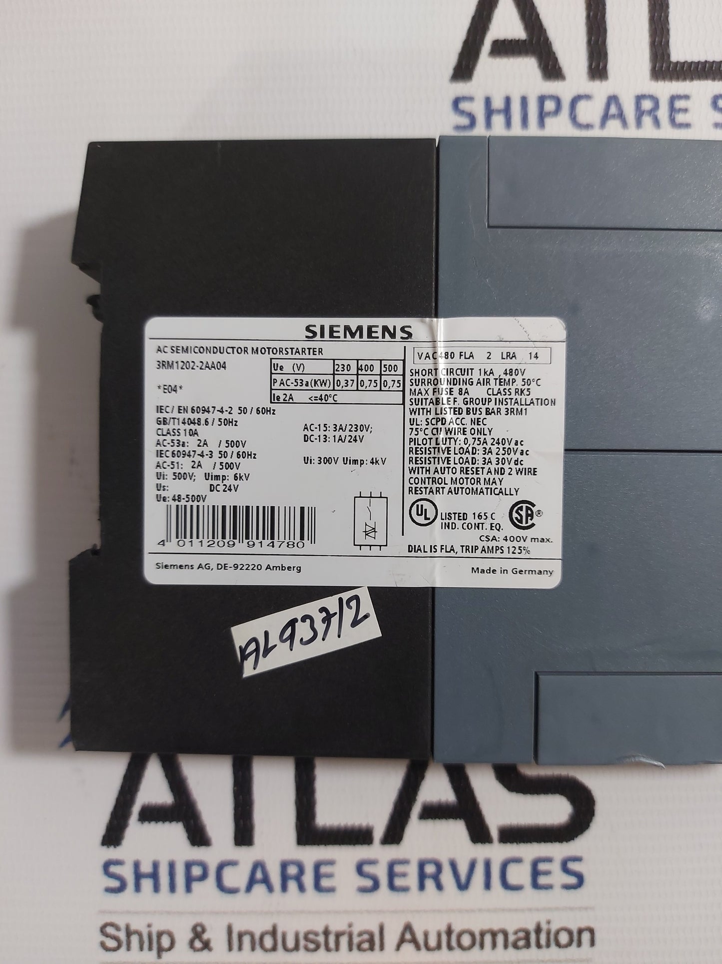SIEMENS 3RM1202-2AA04 AC SEMI CONDUCTOR MOTOR STARTER