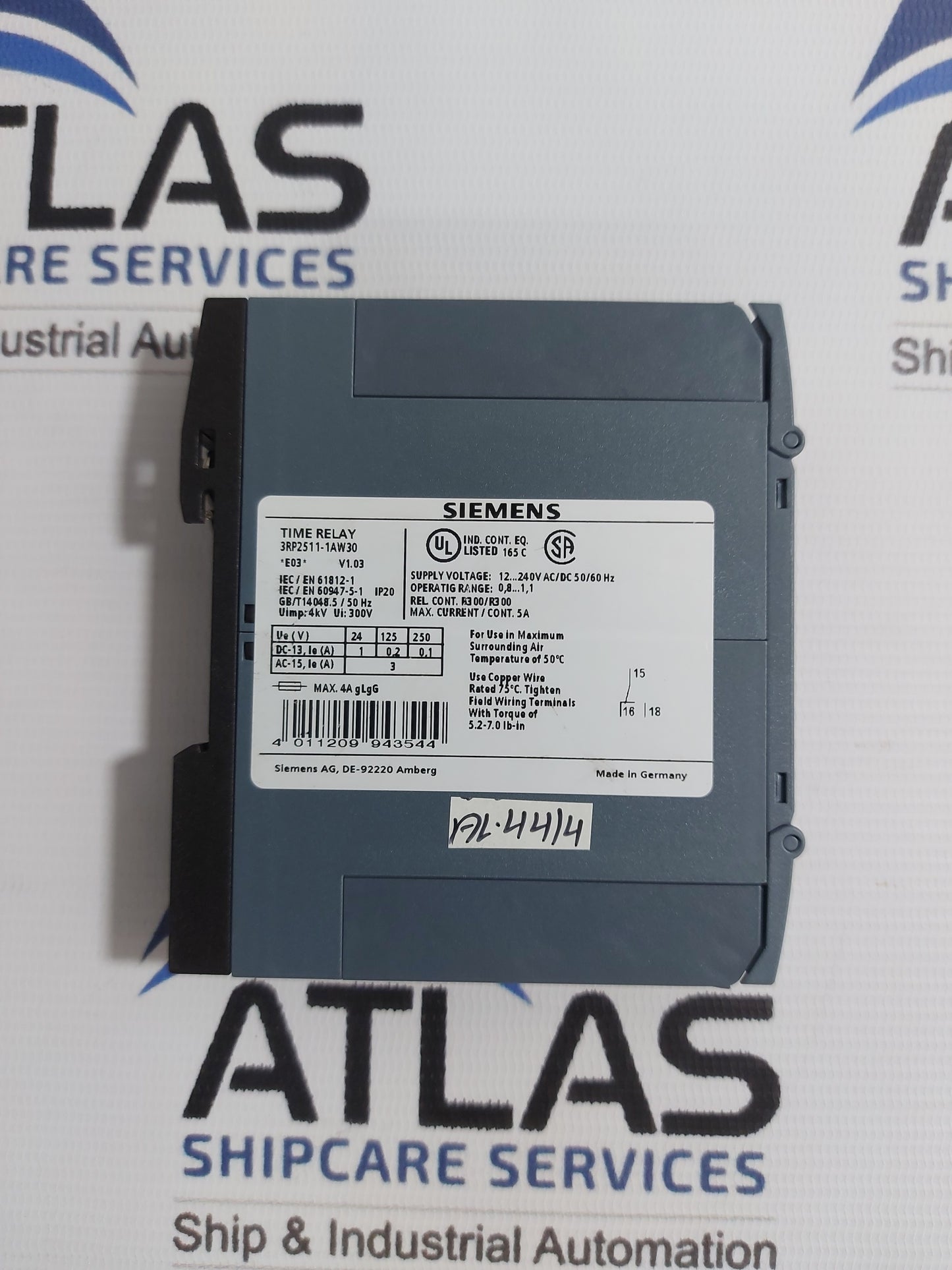SIEMENS 3RP2511-1AW30 TIME RELAY