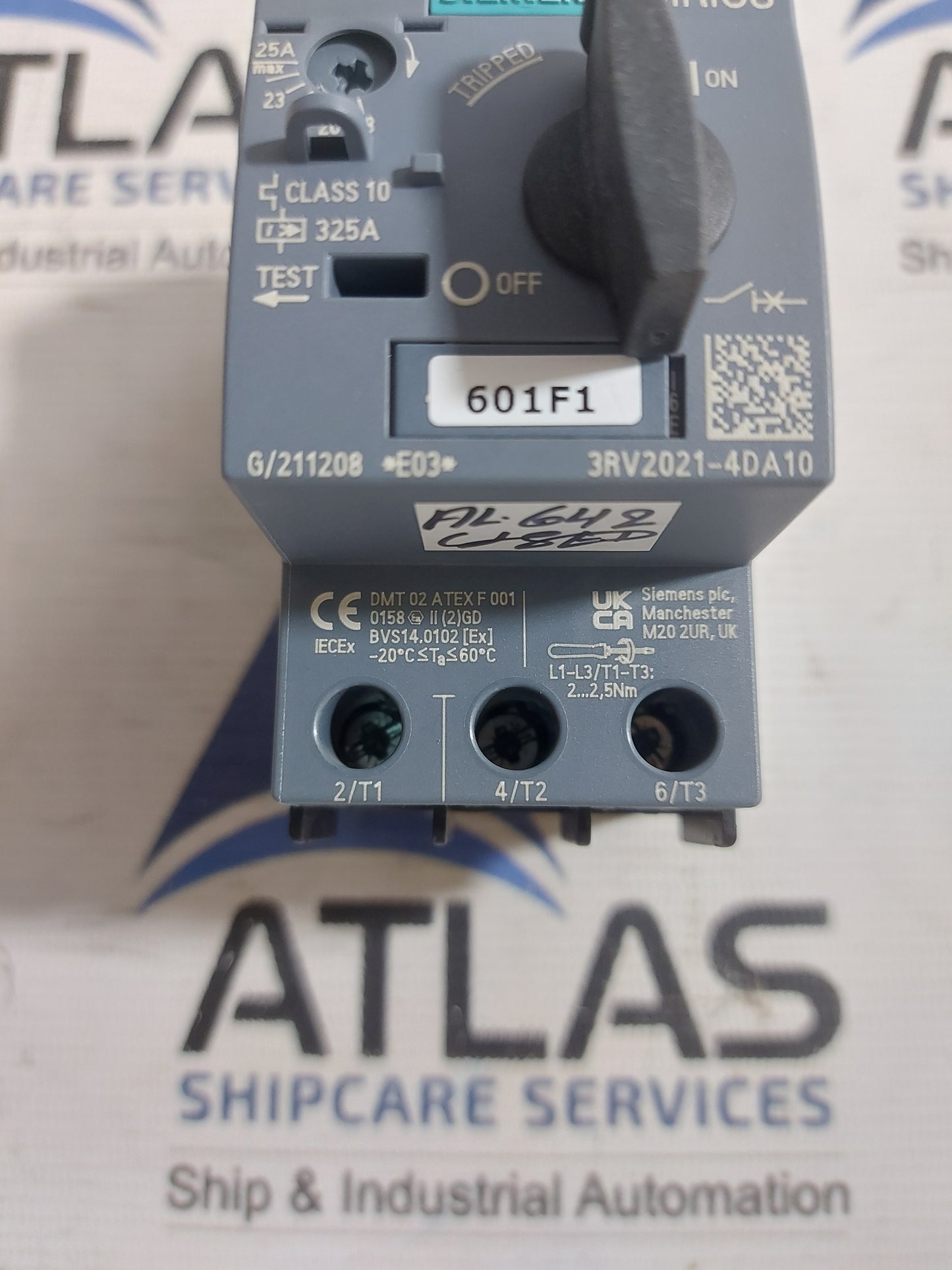SIEMENS 3RV2021-4DA10 MOTOR PROTECTION CURCUIT BREAKER