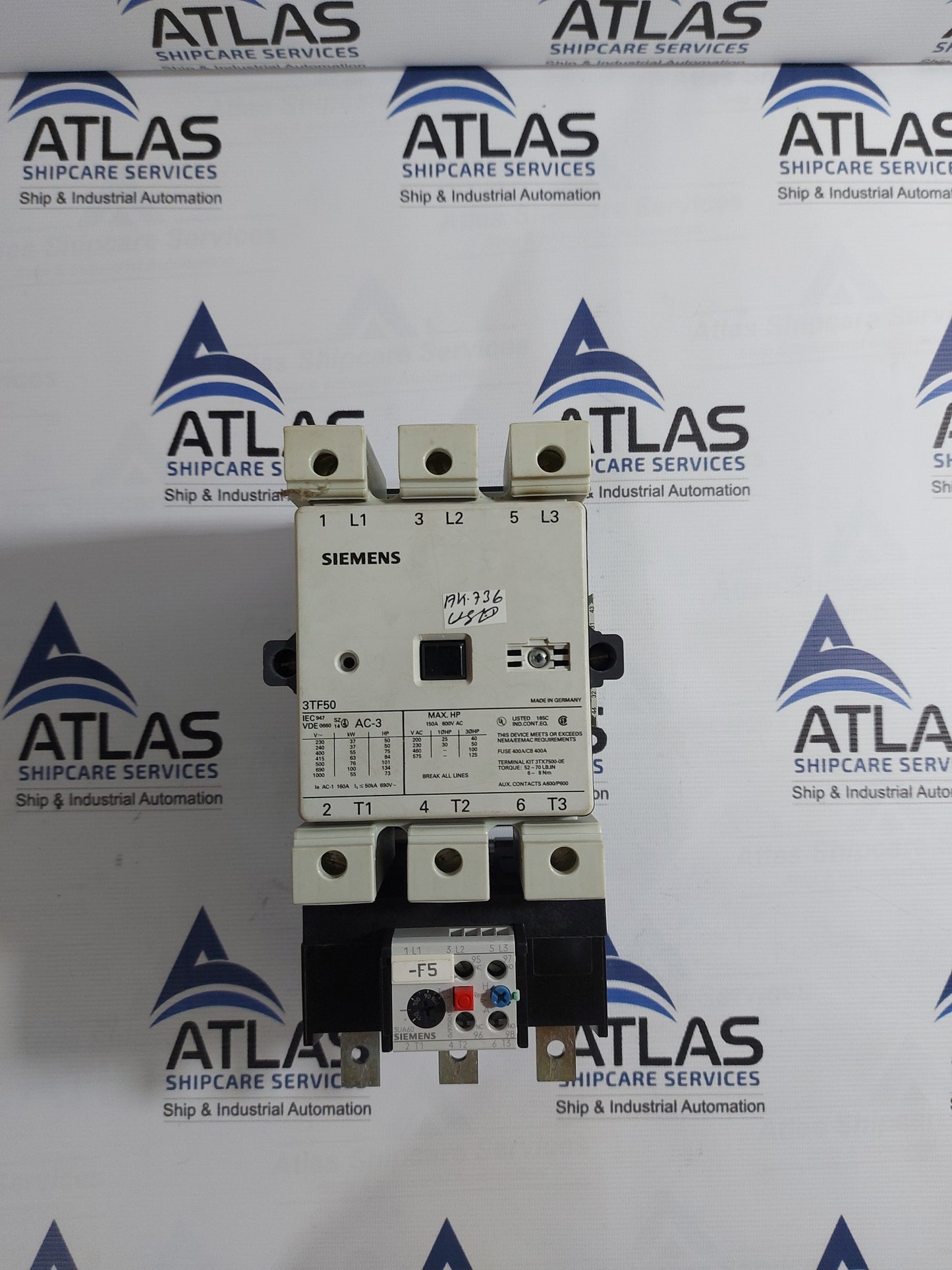 SIEMENS 3TF5022-0AP0 CONTACTOR 690V~ 160A