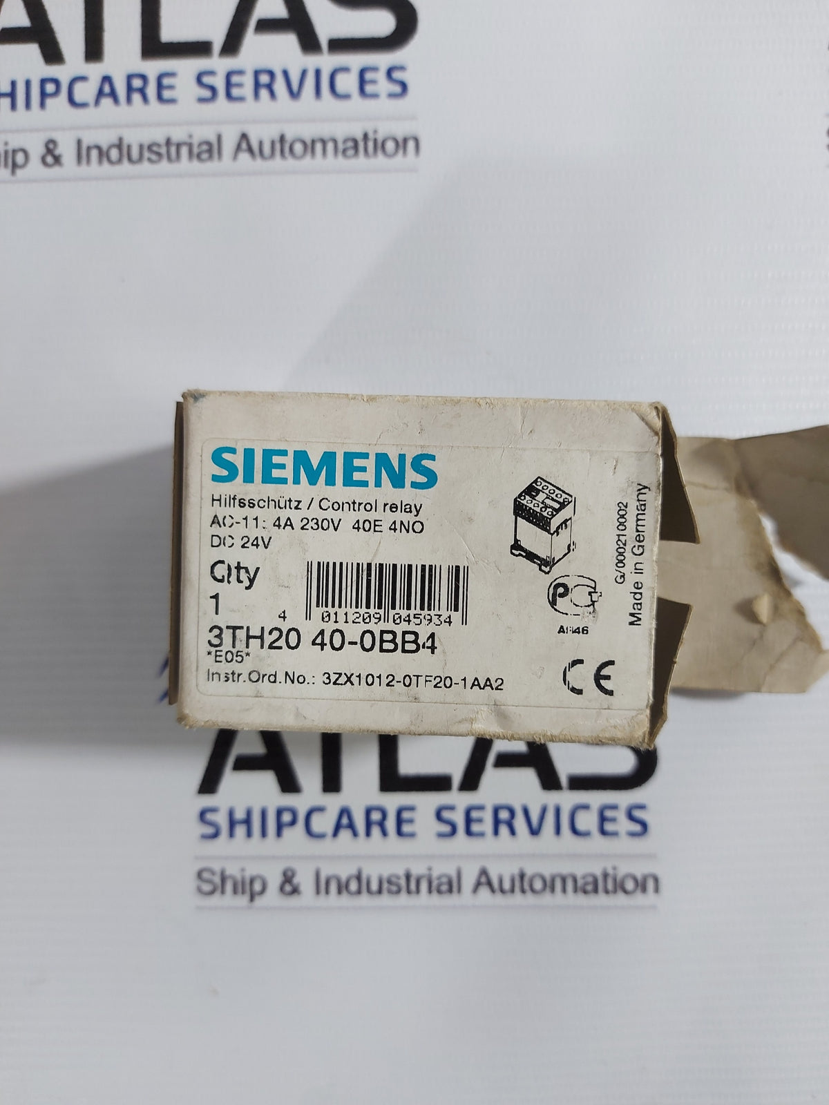 SIEMENS 3TH2040-0BB4 CONTACTOR CONTROL RELAY