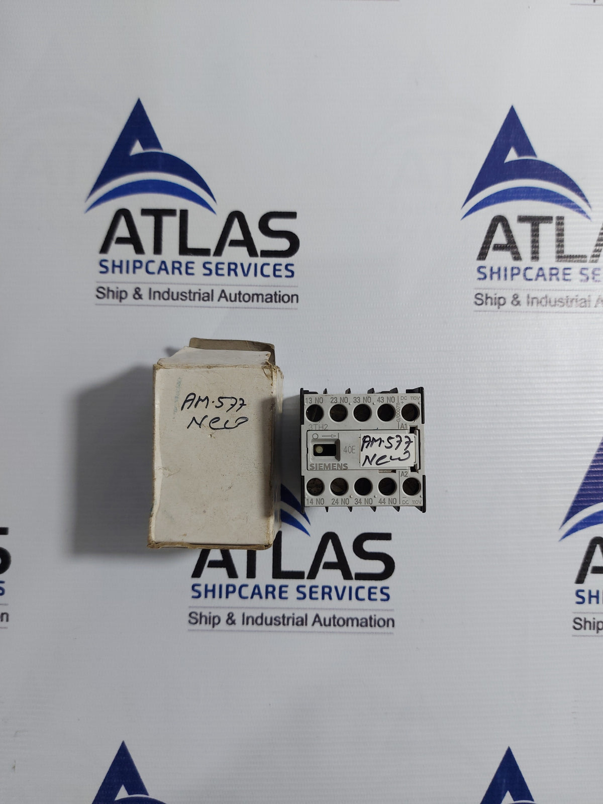 SIEMENS 3TH2040-0BF4 CONTACTR CONTROL RELAY