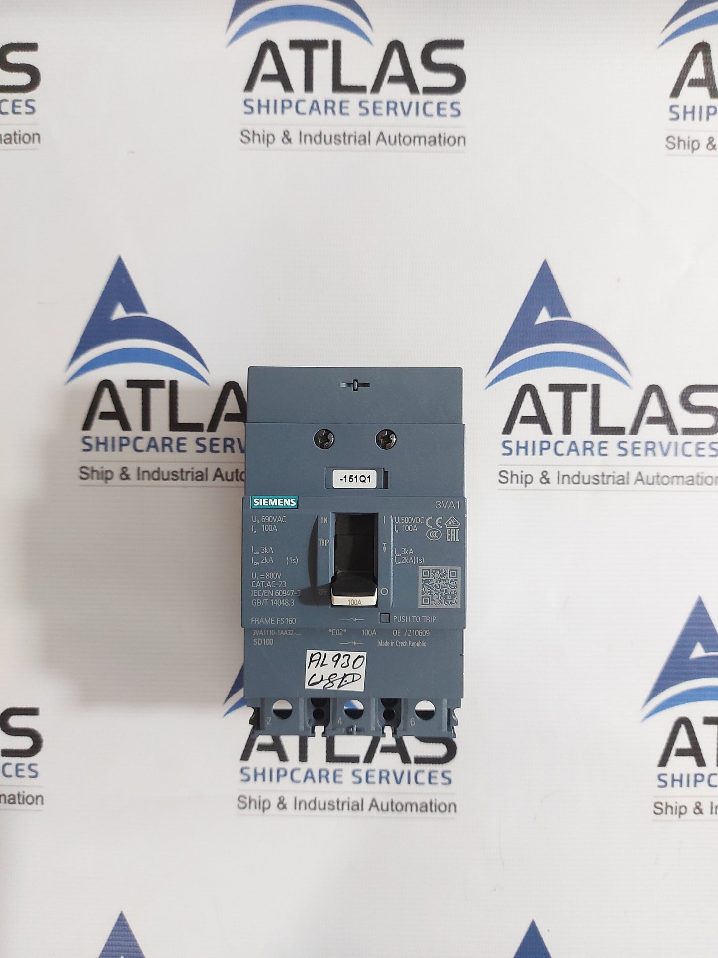 SIEMENS 3VA1110-1AA32-0AA0 CIRCUIT BREAKER 690VAC